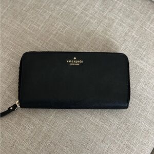 Kate Spade Black Zip Wallet